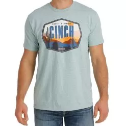 Cinch Men's Turquoise Desert Scene Graphic
