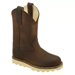 Old West Children's Oiled Brown Pull On Boot