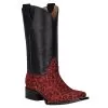 Circle G Kids Red Leopard Foot Black Shaft Cowboy Boot