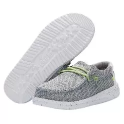 Heydude Youth Hey Dude Stone White Wally Stretch Casual Shoes