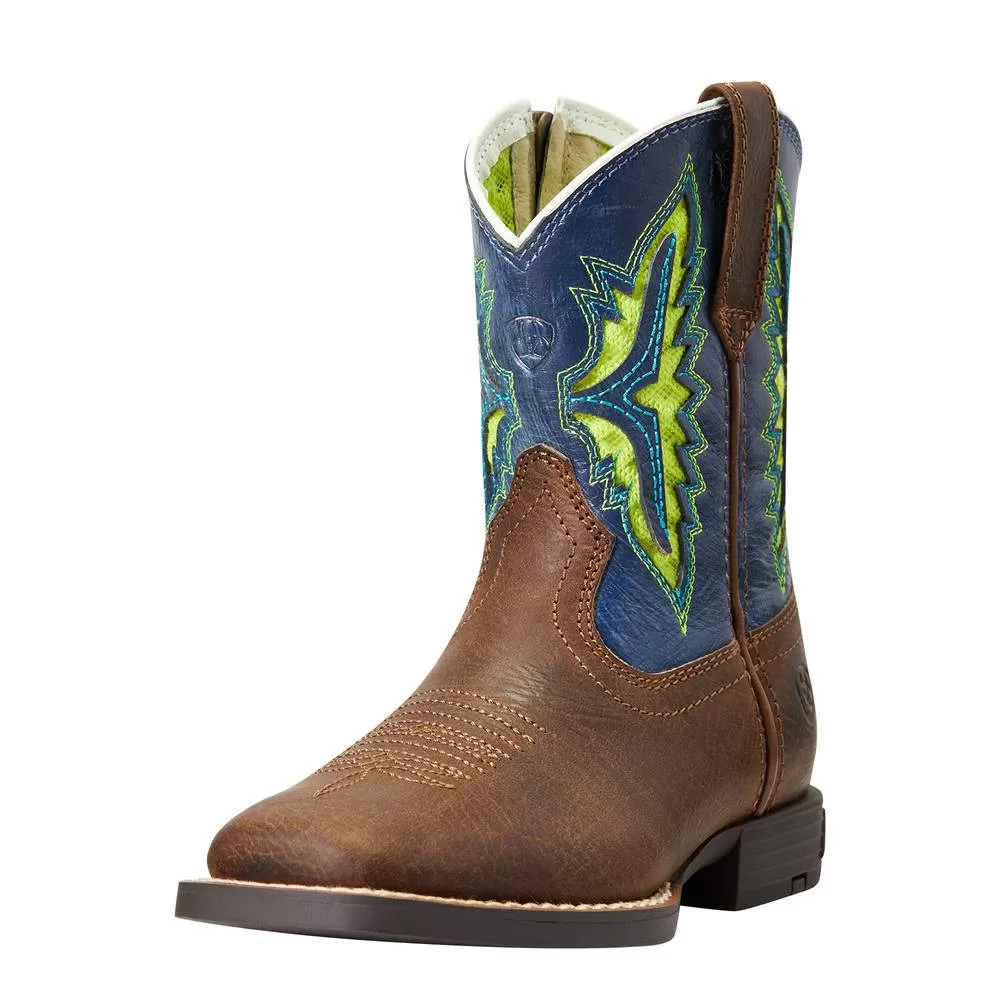 Ariat Children's Koel Venttek Rust And Daring Indigo Cowboy Boot 3 Ariat Children's Koel Venttek Rust And Daring Indigo Cowboy Boot