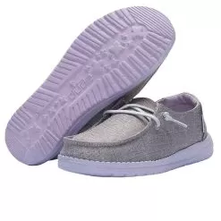 Heydude Youth Hey Dude Wendy Sparkling Grey Casual Shoe