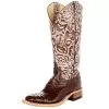 Anderson Bean Women`s AB Dark Brown Matte Python Rusty Old Tin Roof Cowgirl Boots -Western Cowboy Equipment Shop 147727 default l