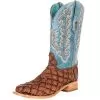 Corral Women's Brown Fish Blue Top Boot