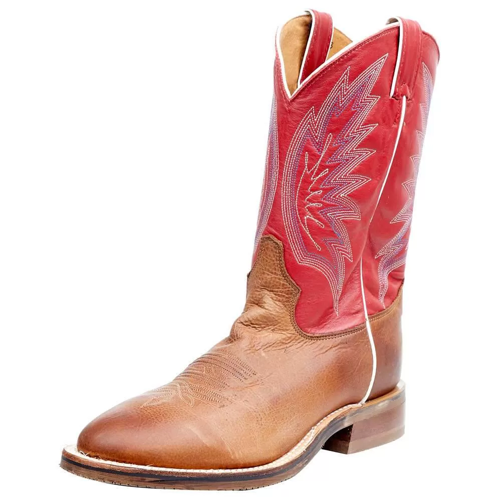 Tony Lama Men`s Tony Lama Brayden Cedar Brown 11in. TImeless Red Top Round Toe 3 Tony Lama Men`s Tony Lama Brayden Cedar Brown 11in. TImeless Red Top Round Toe