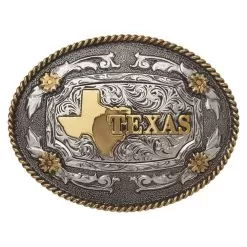 And West Texas State Oval Rope Edge Buckle