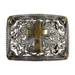 And West Filigree Cross Buckle