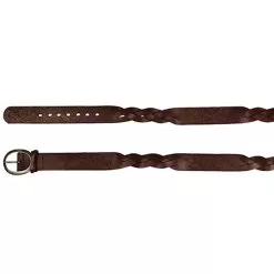 Women's Catchfly Braided Leather Belt With Floral Pattern