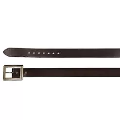 Women's Catchfly Dark Brown Leather Belt With Burnished Buckle