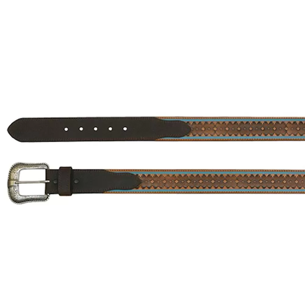 Men's JP West Embossed Aztec Pattern Belt 3 Men's JP West Embossed Aztec Pattern Belt