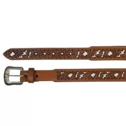 Men's JP West Ivory Inlay Tapered Belt