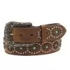 Women's Nocona Studded Leather Belt