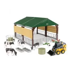 Tomy Livestock Building With John Deere Skid Steer