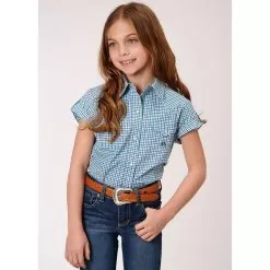Roper Girl's Amarillo Collection-Purple Sage Pearl Snap Shirt