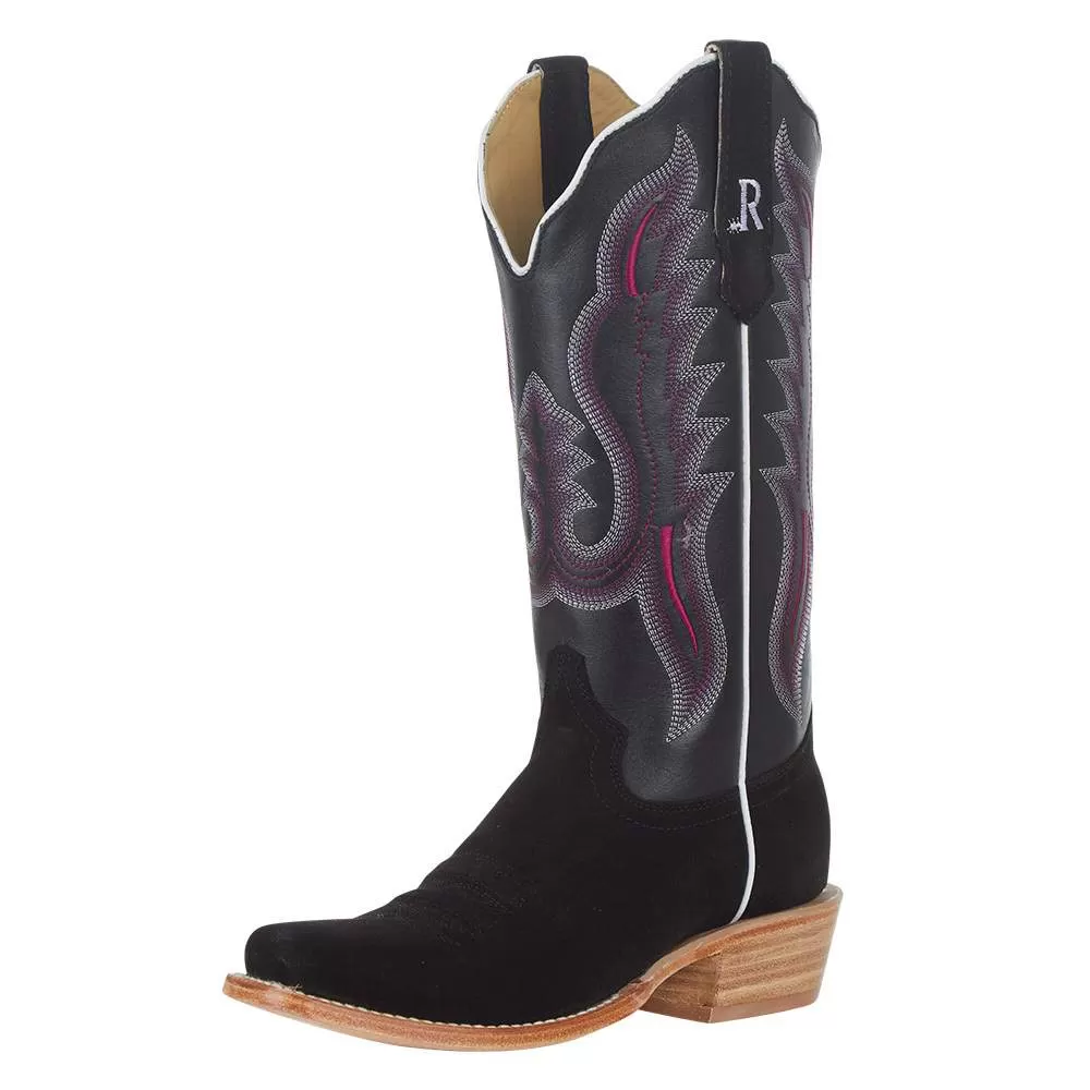 R Watson Boots R Womens Black Roughout 13in Black Boot 3 R Watson Boots R Womens Black Roughout 13in Black Boot