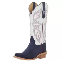 R Watson Boots R Women Blue Roughout 13in White Boot