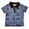 Shea Baby Boy's Blue Farm Print Polo Shirt -Western Cowboy Equipment Shop 157109 default l