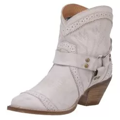 Dingo 1969 Women's Gummy Bear Off White Snip Toe 6 Harness Bootie