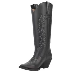 Dingo 1969 Women's Tin Lizzy Black 15in. Leather Snip Toe Western Boot
