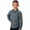 Roper Boy's Teal Plaid Long Sleeve Snap Shirt -Western Cowboy Equipment Shop 158674 default l