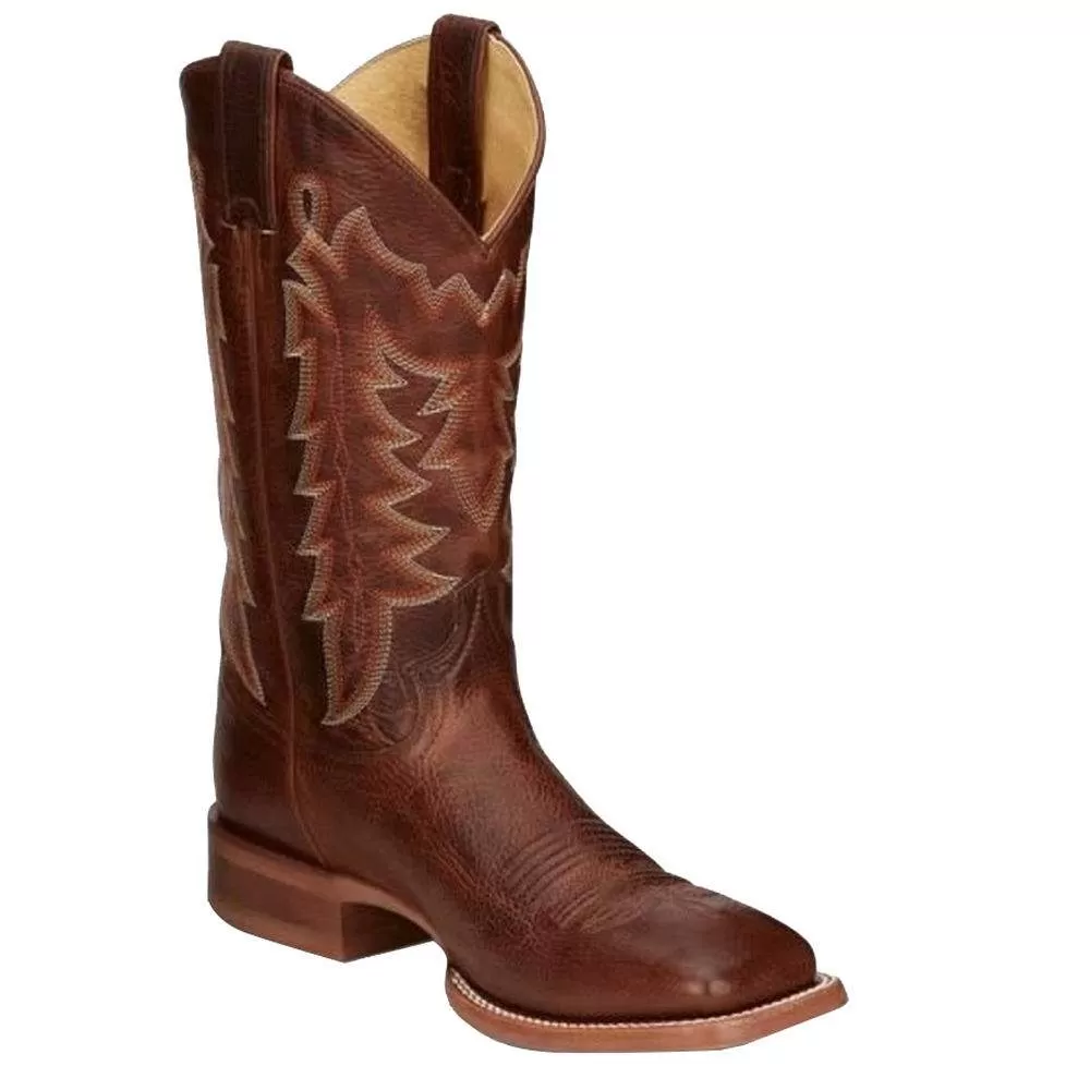 Justin Boots Men's Brown Carsen Caramel 12 Wide Square Toe Western Boot 3 Justin Boots Men's Brown Carsen Caramel 12 Wide Square Toe Western Boot