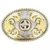 M&F Silver And Gold Cross Large Oval Buckle -Western Cowboy Equipment Shop 15941 default l