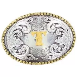 M&F T Initial Belt Buckle