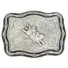M&F Silver And Black Bull Rider Buckle