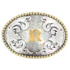 M&F R Initial Belt Buckle