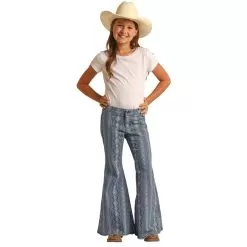 Rock & Roll Denim Arizona Blue Aztec Bell Bottoms