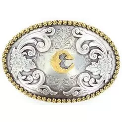 M&F C Initial Belt Buckle