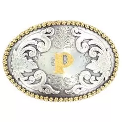 M&F P Initial Belt Buckle