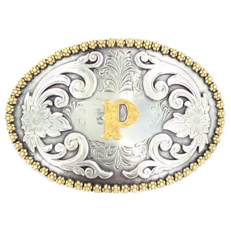 M&F P Initial Belt Buckle 3 M&F P Initial Belt Buckle