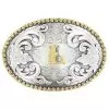M&F L Initial Belt Buckle -Western Cowboy Equipment Shop 15966 default l