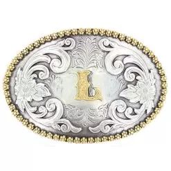 M&F L Initial Belt Buckle
