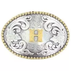 M&F H Initial Belt Buckle