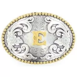 M&F E Initial Belt Buckle