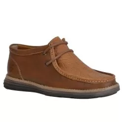 Stetson Men`s Roper Wyatt Oiled Leather Bullhide Leather Chukka