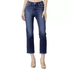 Risen Jeans Women's High Rise Dark Crop Jeans