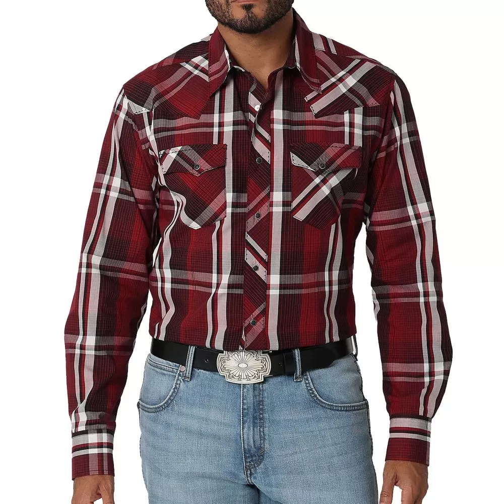 Wrangler Men's Fashion Western Snap Plaid Shirt 3 Wrangler Men's Fashion Western Snap Plaid Shirt