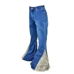 Cowboy Hardware Girls Cowgirl Leopard Bell Bottoms