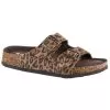 Roper Women's Tan Leopard Suede Sandal