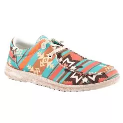 Roper Women's Hang Loose Blue Extec Printed Canvas Shoe