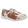 Roper Women's Tan Cow Print Canvas Casual