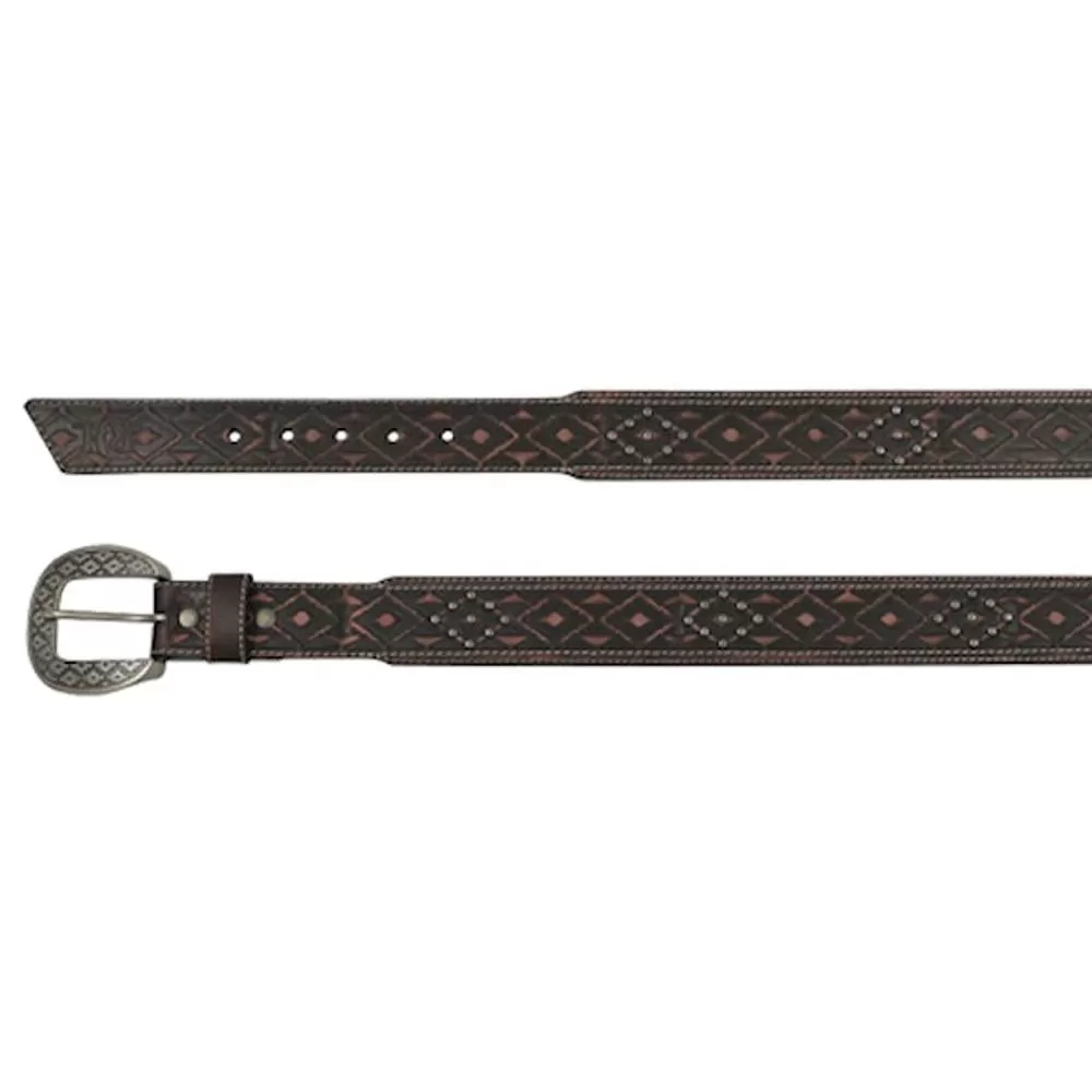 Red Dirt Hat Men's Tapered Belt With Tooling And Studs 3 Red Dirt Hat Men's Tapered Belt With Tooling And Studs