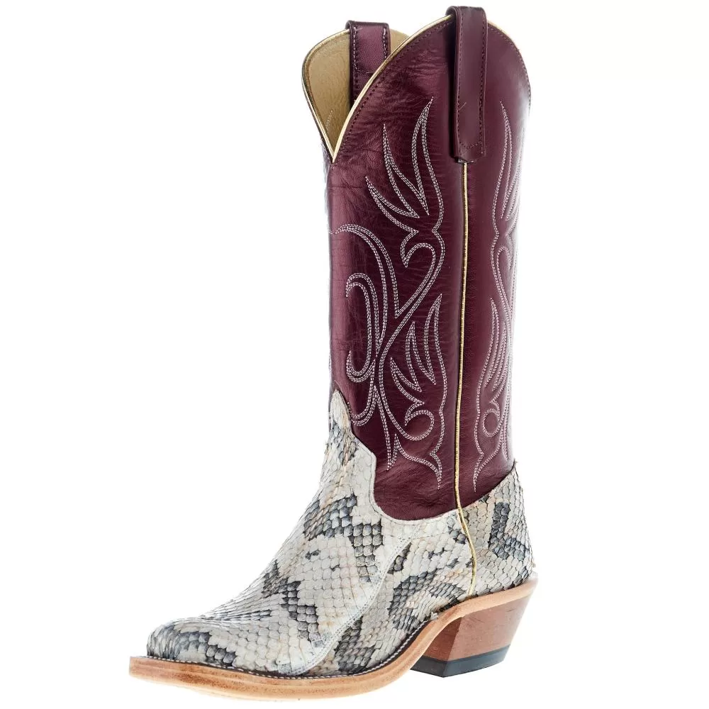 Anderson Bean Women's AB Rattlesnake 13 In Sangria Kidskin Top Cutter Toe Cowgirl Boot 3 Anderson Bean Women's AB Rattlesnake 13 In Sangria Kidskin Top Cutter Toe Cowgirl Boot