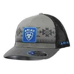 Ariat Men's Grey Aztec Logo Cap