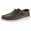 Heydude Men's Hey Dude Wally E Dark Brown Linen Casual Shoe