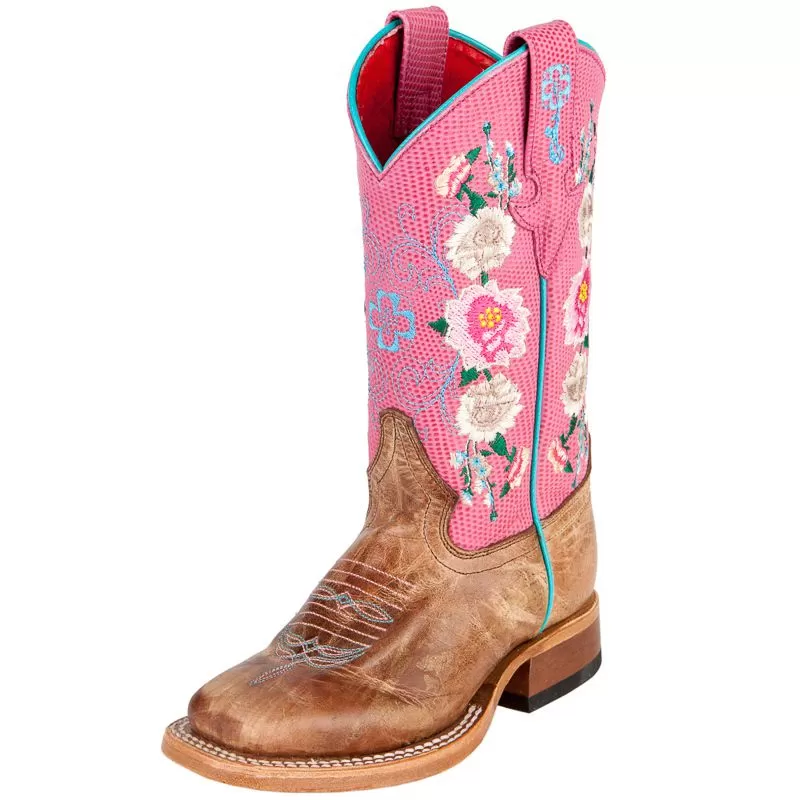 Macie Bean Boots Kids Honey Bunch-Rose Lizard Top Boot 3 Macie Bean Boots Kids Honey Bunch-Rose Lizard Top Boot