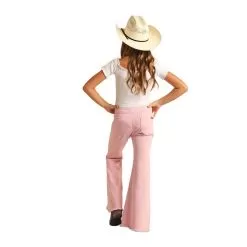 Rock & Roll Denim Girls Pink Pull On Bell Bottoms